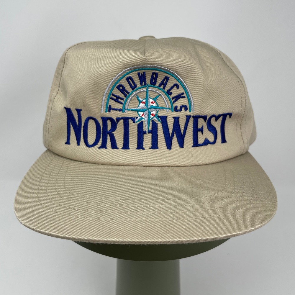 Yupoong Classics Throwback Northwest Snapback Hat Khaki Tan Baseball Dad Cap PNW